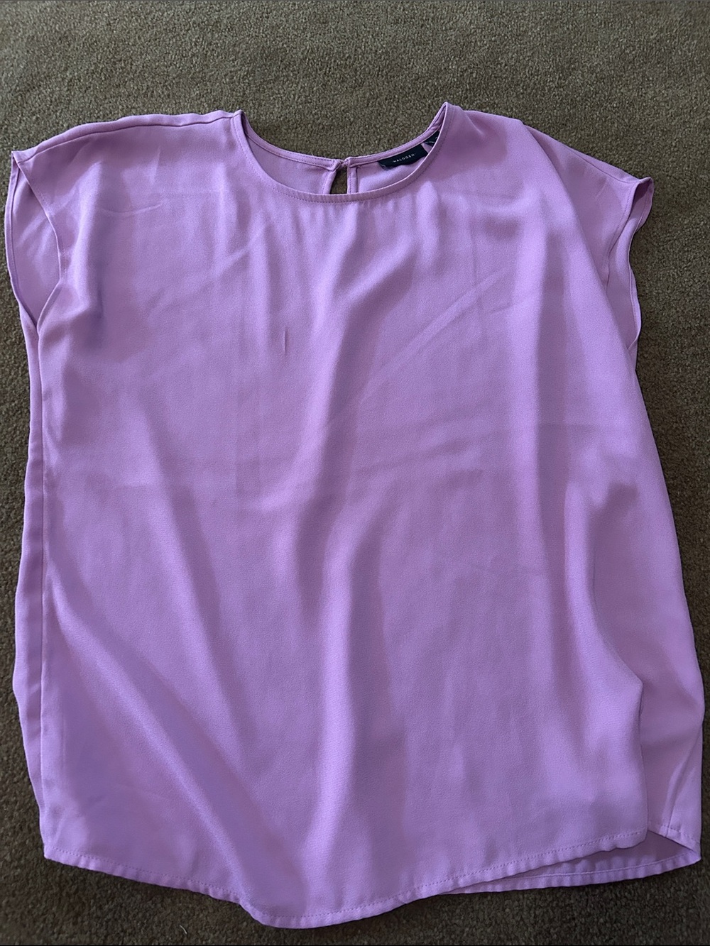 Halogen Lavender Cap-Sleeve Tunic Top